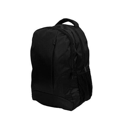 Premium Nylon Jacquard Laptop Backpack, Color :: LT0502 Black
