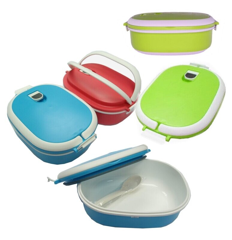 Airtight BPA-Free Lunch Box with Spoon (Microwave heating only)