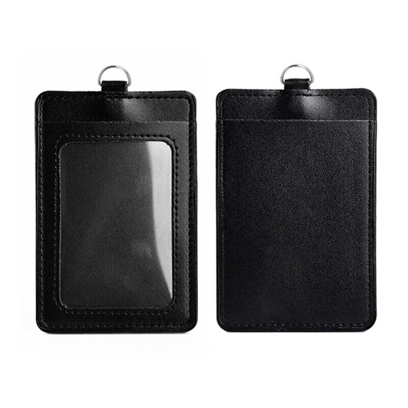 PU Leather ID Card Holder with Back Slot
