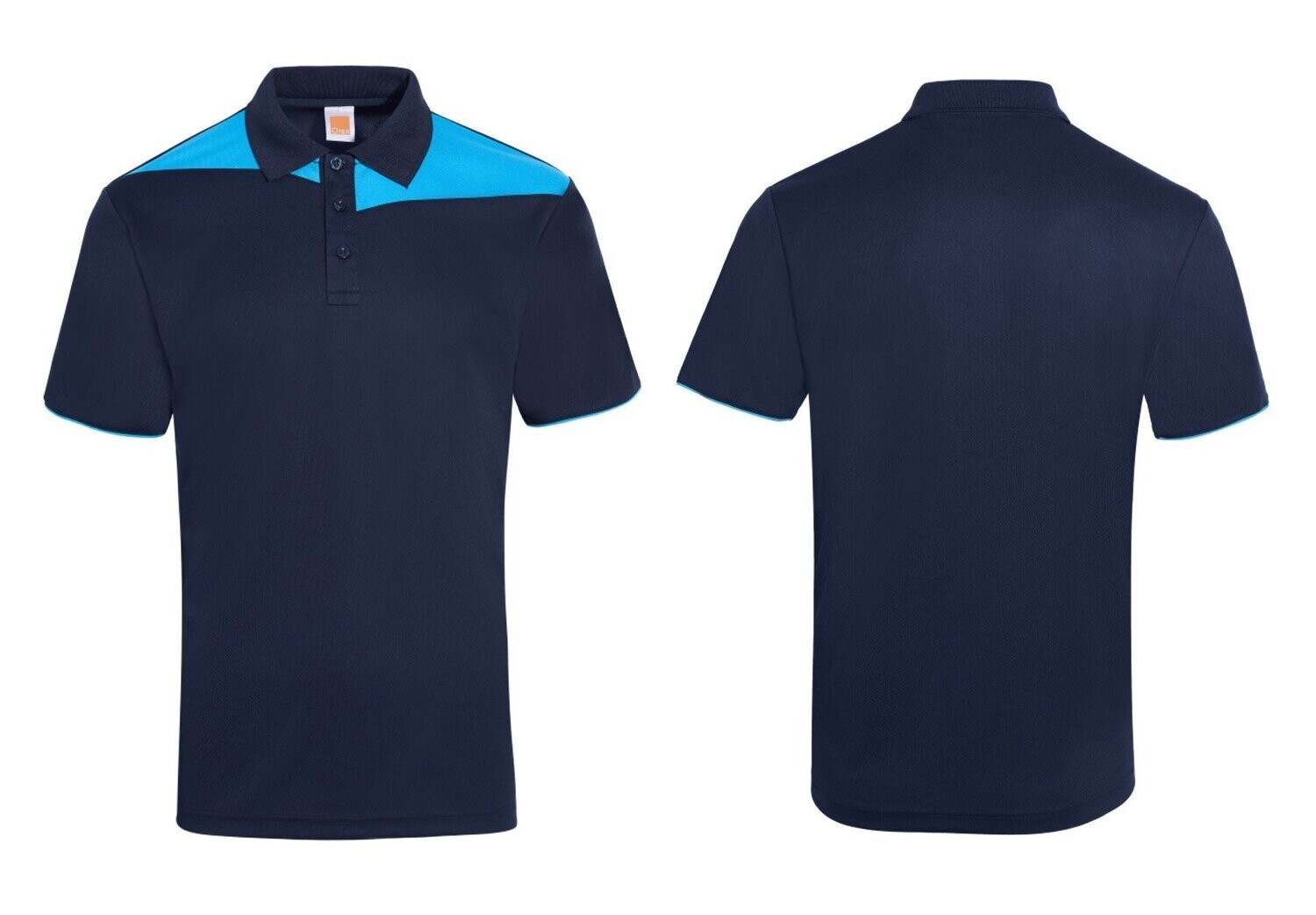Quick Dry 2-Tone Design Microfibre Poloshirt, Color :: QD6101 Navy Blue / Sea Blue