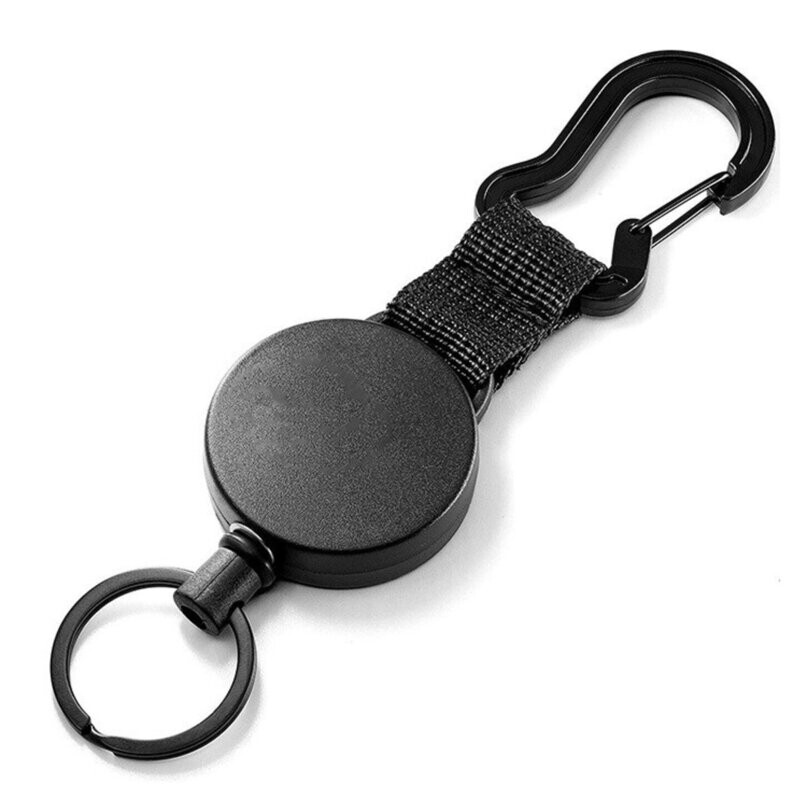Heavy Duty Retractable Badge Reel with Carabiner and Keyholder
