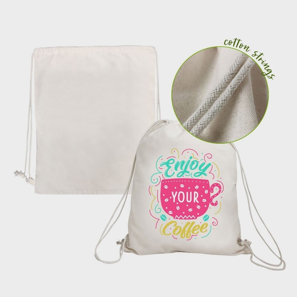 Eco-Friendly 8oz. Cotton Drawstring Bag