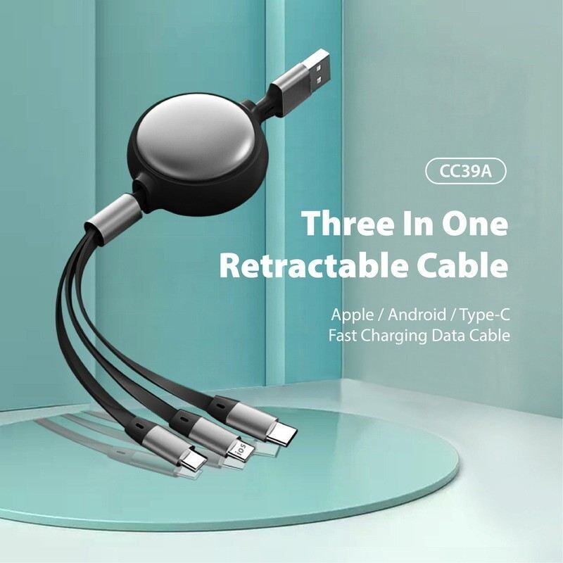 3-in-1 Fast-Charging Cable with  Foldable Box
