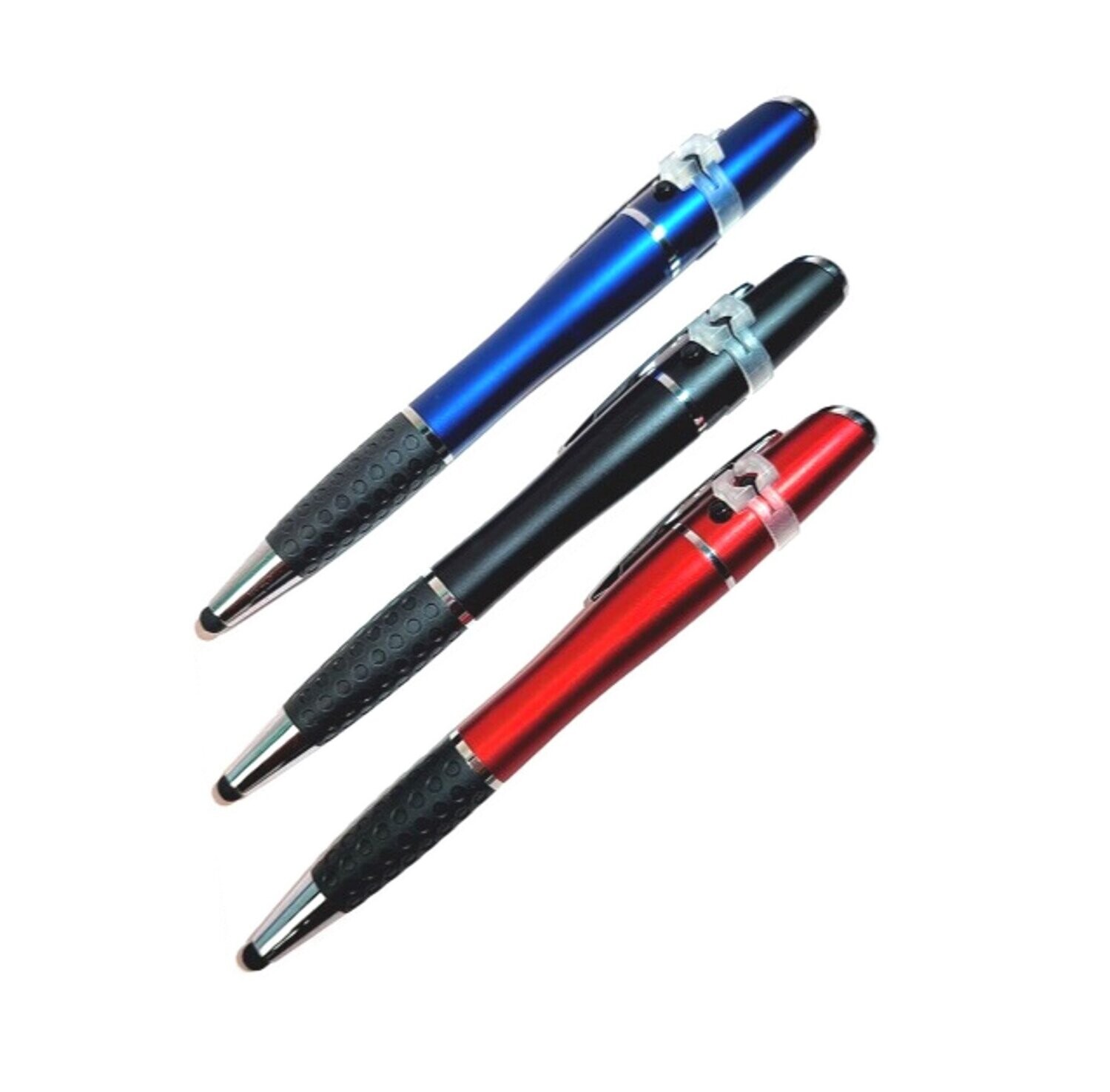 4-in-1 Stylus Ball Pen cum Laser Pointer with LED Light (polybag packing)
