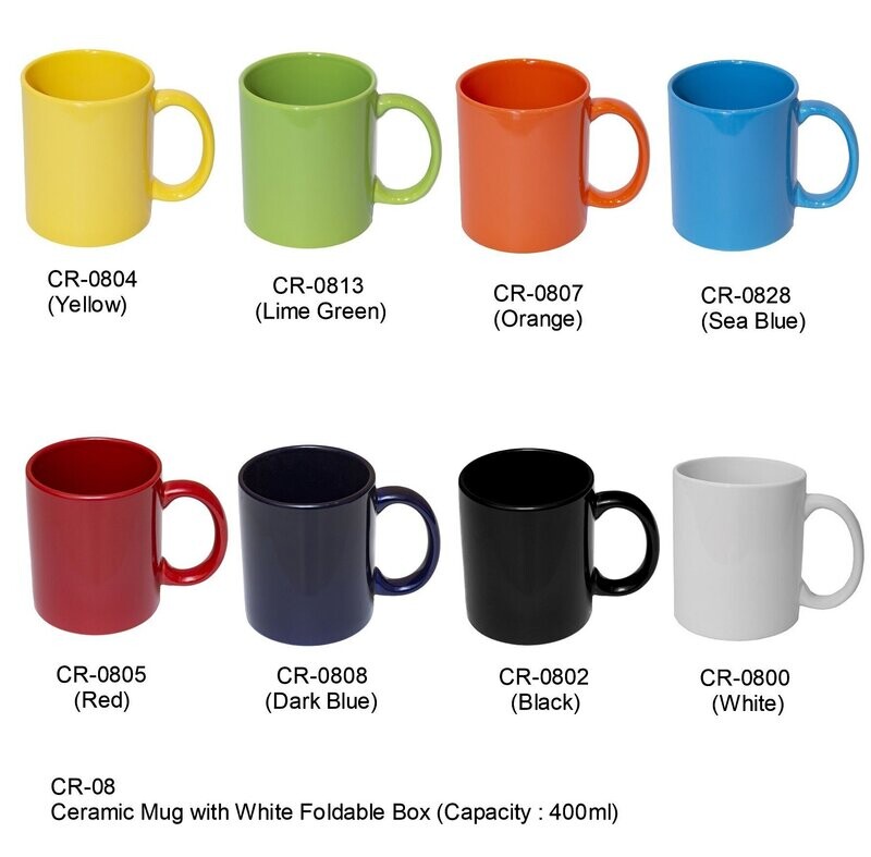 Ceramic Mug (400ml) with Foldable White Box
