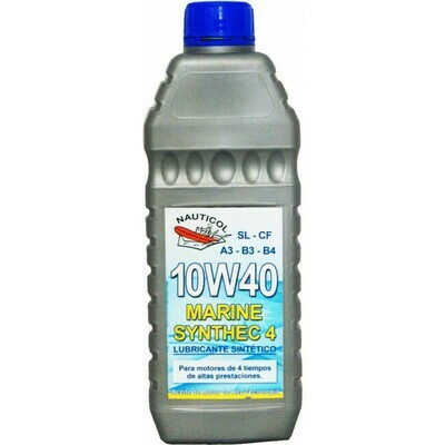 Olio motore sintetico motore fuoribordo Nauticol 10w40 1 litro Olio motore sintetico motore fuoribordo Nauticol 10w40 1 litro