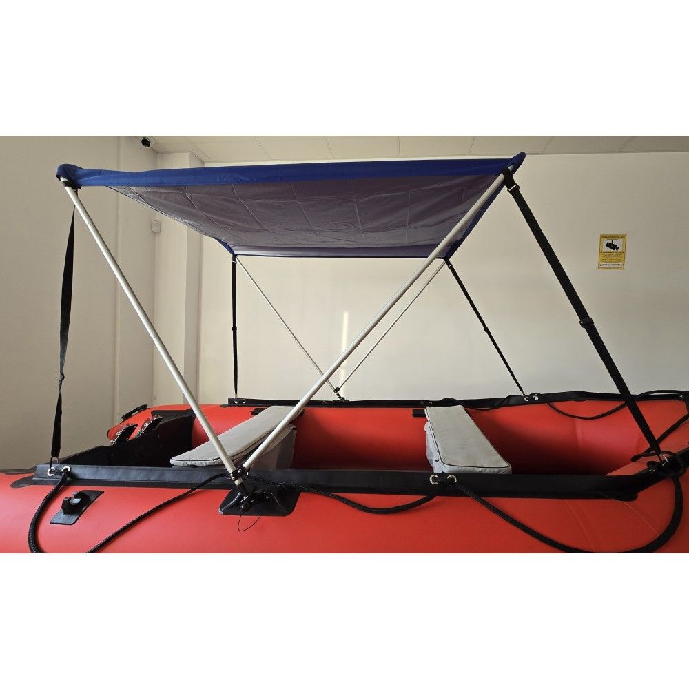 Tendalino gommone Ozeam blu con attacco scalmi per gommoni con larghezza 150-170 cm