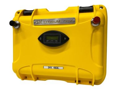 Batteria litio per motore fuoribordo elettrico SH  LITHIUM ITALIA 100 ah 24V