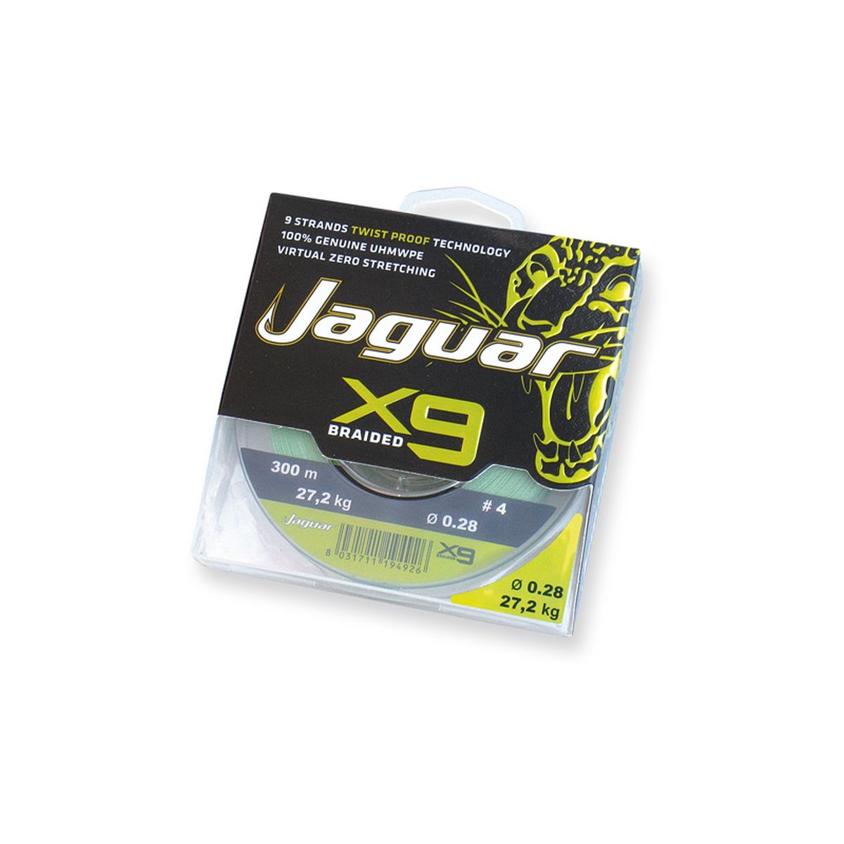 Treccia mulinello MULTICOLOR JAGUAR X9 / 9 capi twist-proof a prova di torsione 300 mt