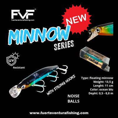 FVF® - Fuerteventura Fishing. Floating minnow ocean blu - 11 cm 13,5 gr