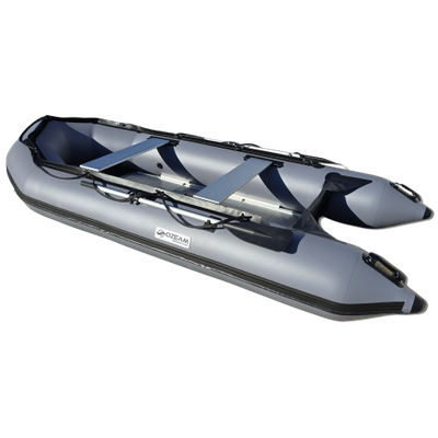 Gommone tender Ozeam 3.60 metri A-prua paiolato di legno e chiglia a V gonfiabile 