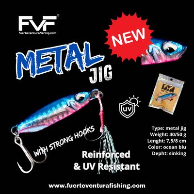 FVF® - Fuerteventura Fishing. Metal jig 40 gr ocean blu