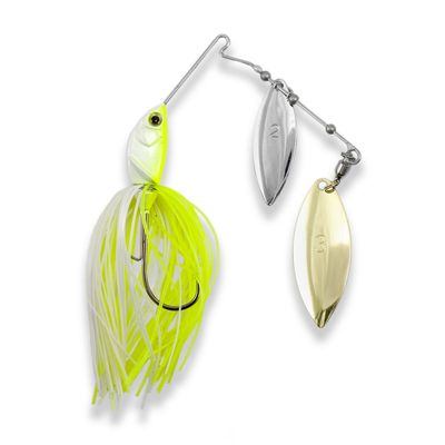 Nomura double spinner bait white chartreuse 14 g