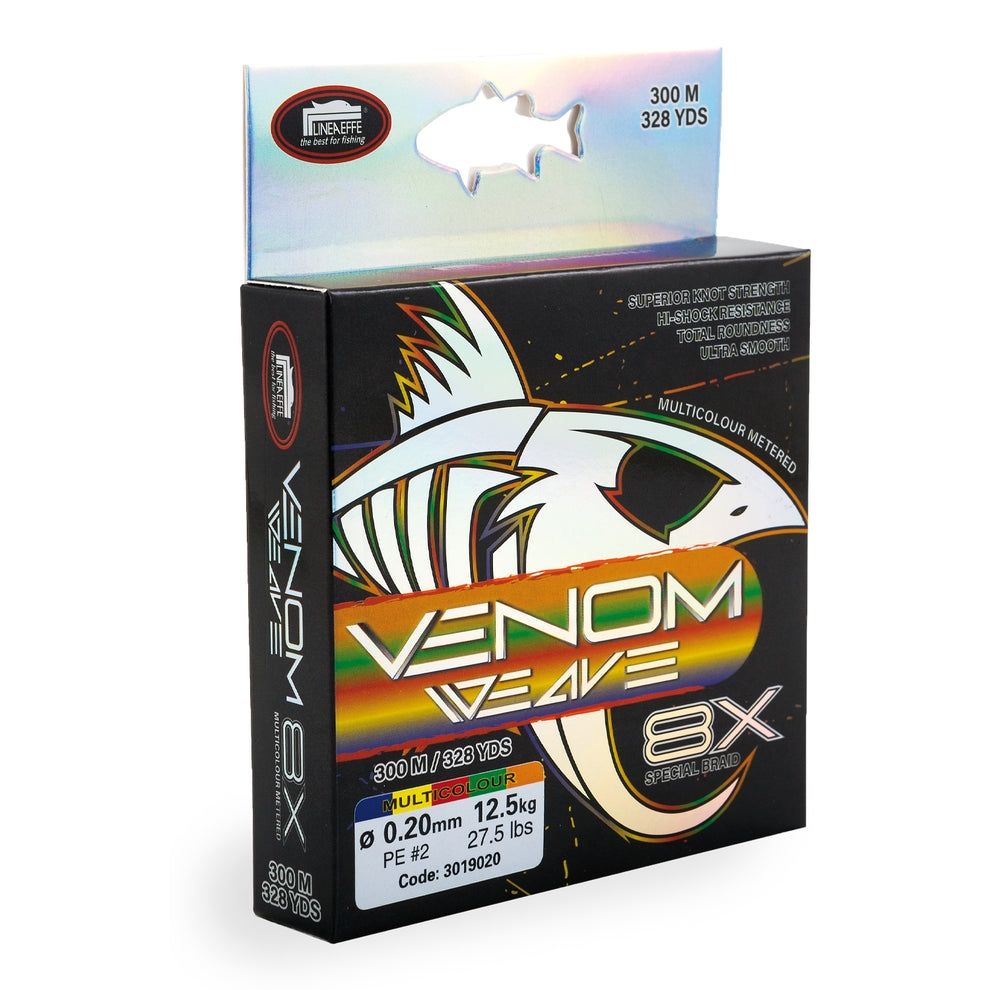 Trecciato spinning Lineaeffe Venom X8 500 mt multicolor