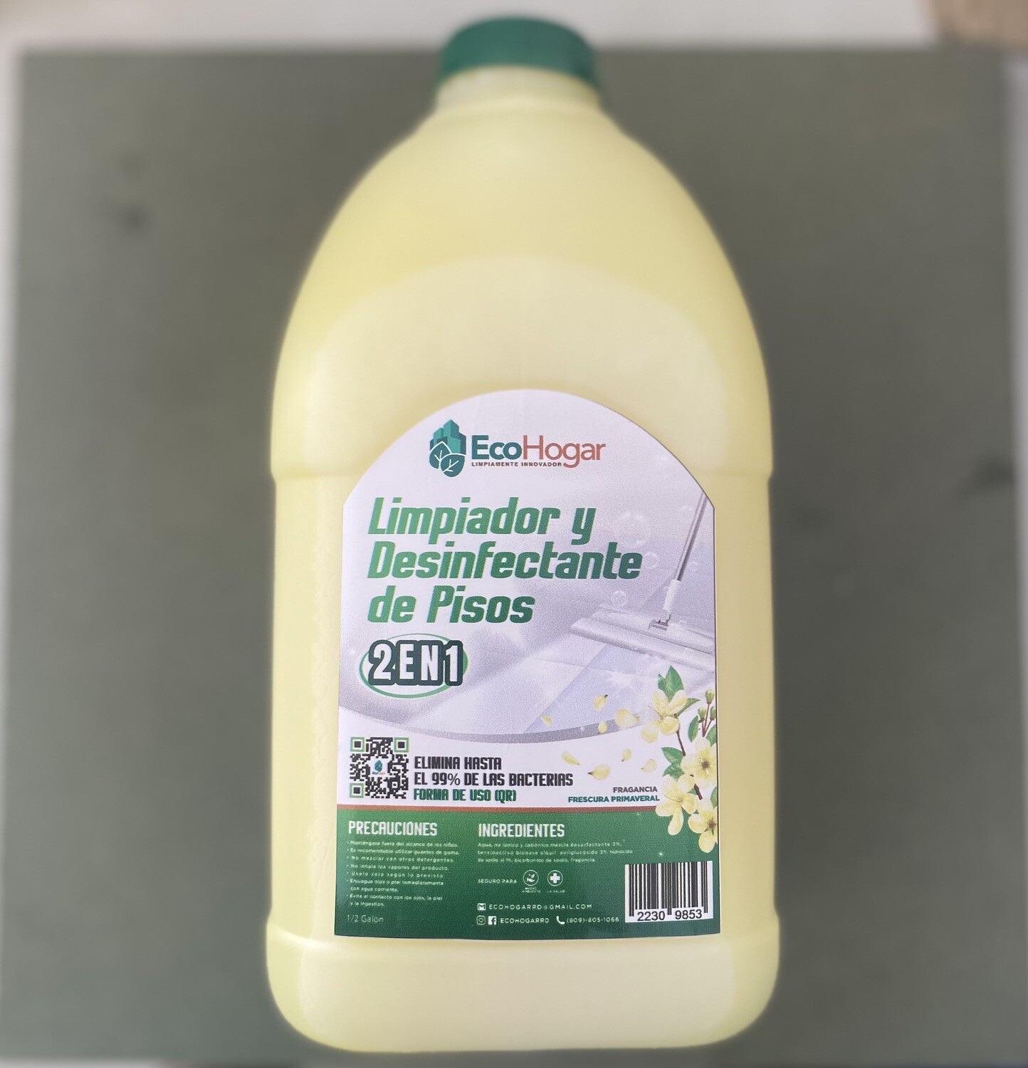 LIMPIADOR Y DESINFECTANTE DE PISOS FRESCURA PRIMAVERAL
32 oz, 1/2 galón y 1 galón