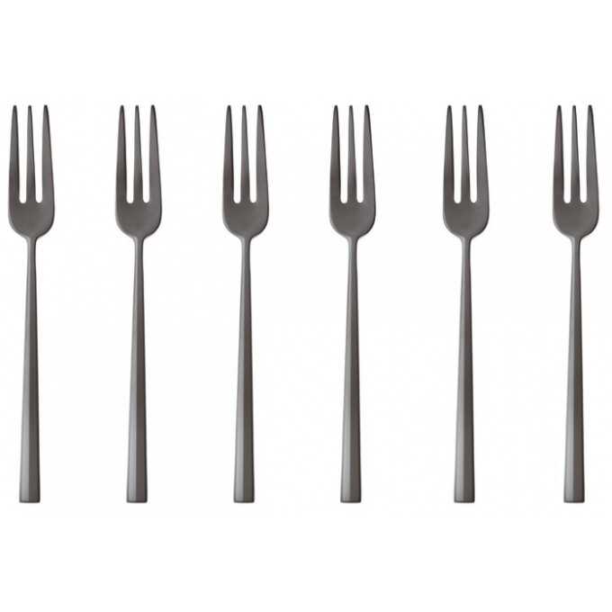 Set 6 forchettine dolce ROCK black Diamond Sambonet