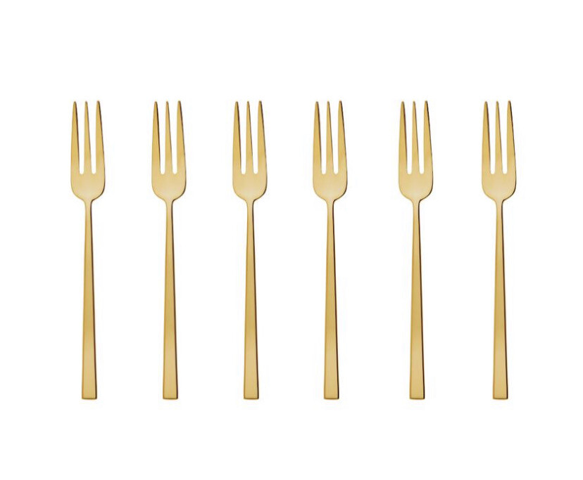 Set 6 forchettine dolce Rock oro - Sambonet