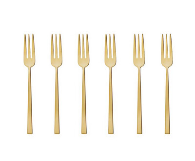 Set 6 forchettine dolce Rock oro - Sambonet