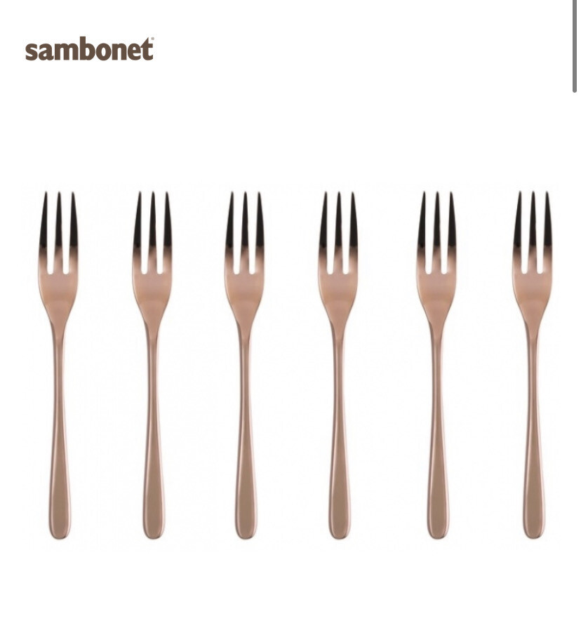 Set 6 forchettine dolce Taste bronzo - Sambonet