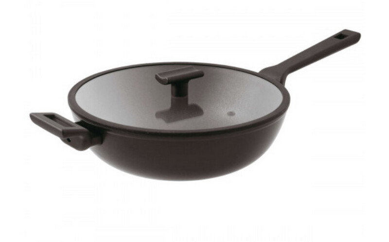 Wok cm30 con coperchio Titan Pro - Sambonet