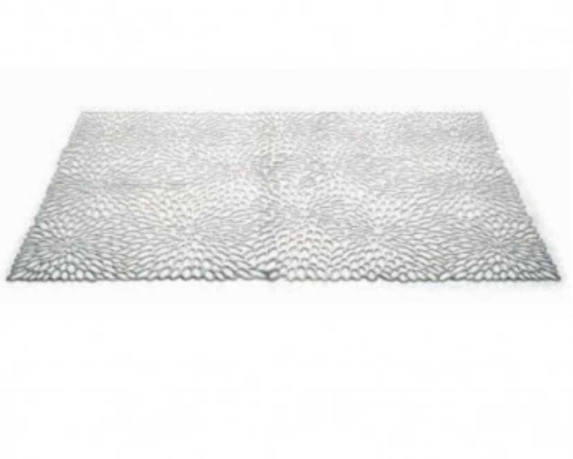 Set 12 tovagliette rettangolari - petali argento