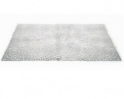 Set 12 tovagliette rettangolari - petali argento