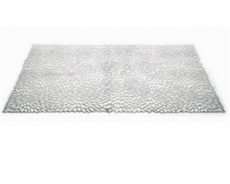 Set 12 tovagliette rettangolari - petali argento