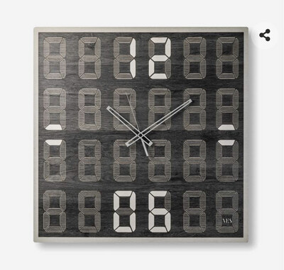 Orologio quadrato - 60x60 - digital
