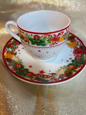 Set 6 tazzine con piattino- Happiness