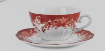 Set 6 tazze té con piattino e teiera - Westminster rosso Set 6 tazze té con piattino e teiera - Westminster rosso