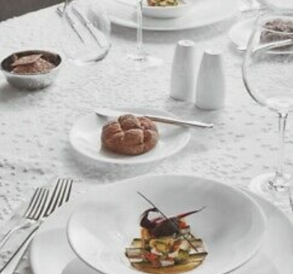 Set 6 piattini pane - Neve