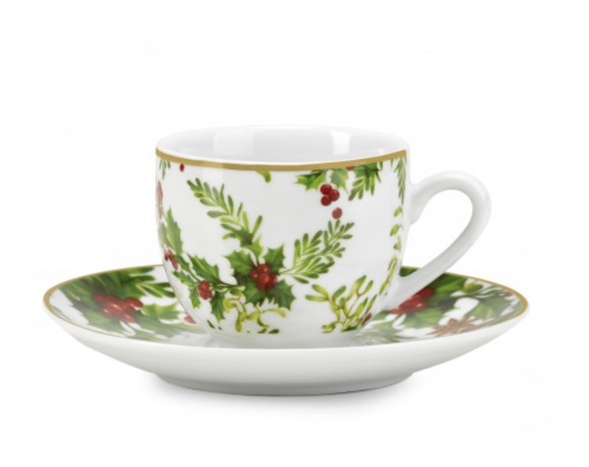 Set 6 tazze caffè con piattino - redberry