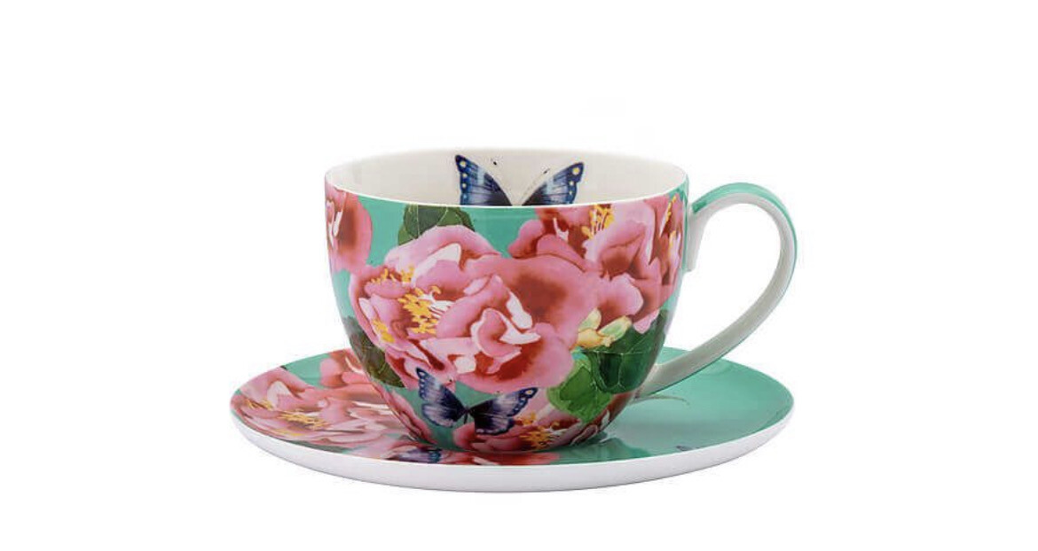 Tazza colazione con piattino - Gabby malpas Posey