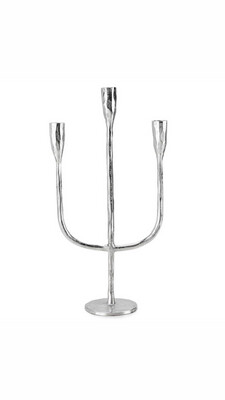 Candelabro 3 fiamme - Kamala argento