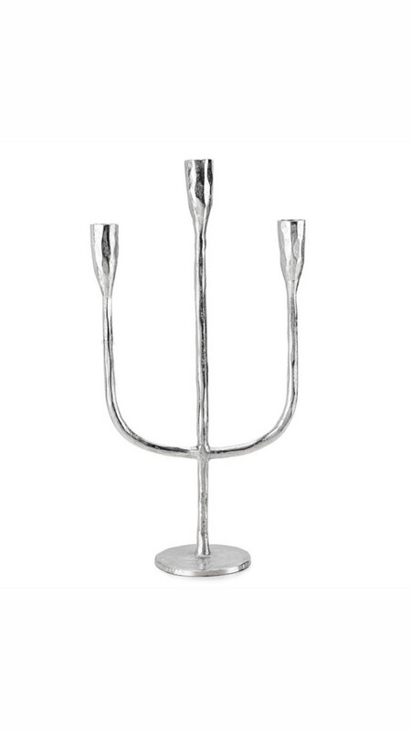Candelabro 3 fiamme - Kamala argento