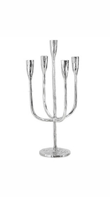 Candelabro 5 fiamme - Kamala argento