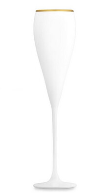 Set 6 flûte bianco filo oro - Chamonix