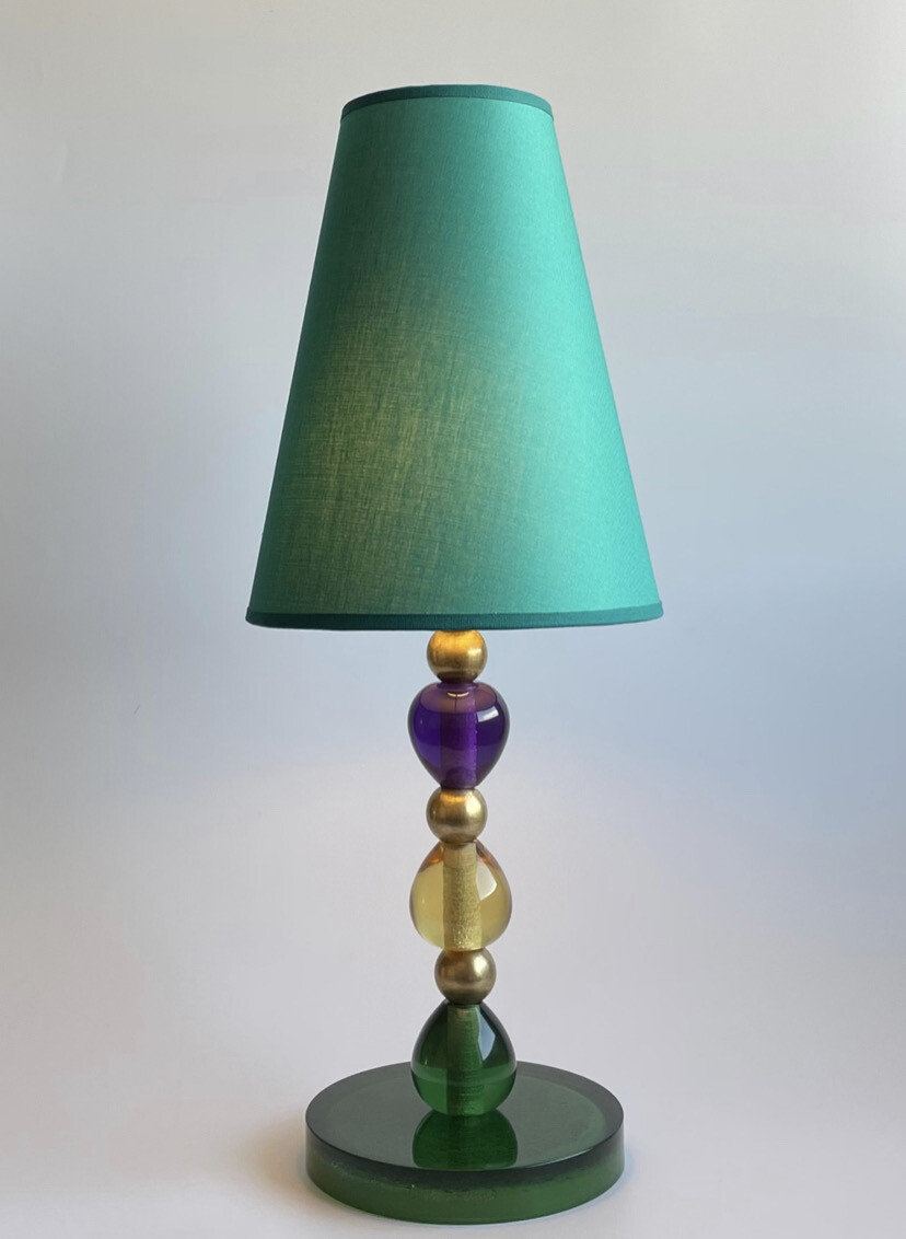 Lampada Charlottina - Cloe mignon paralume verde