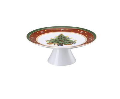 Piatto torta con piede piccolo - Happy Christmas