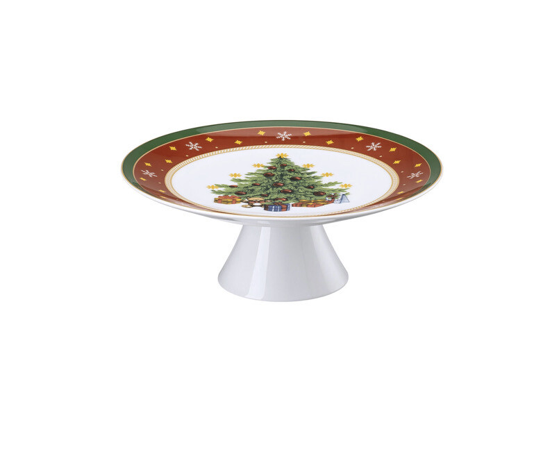 Piatto torta con piede piccolo - Happy Christmas Piatto torta con piede piccolo - Happy Christmas