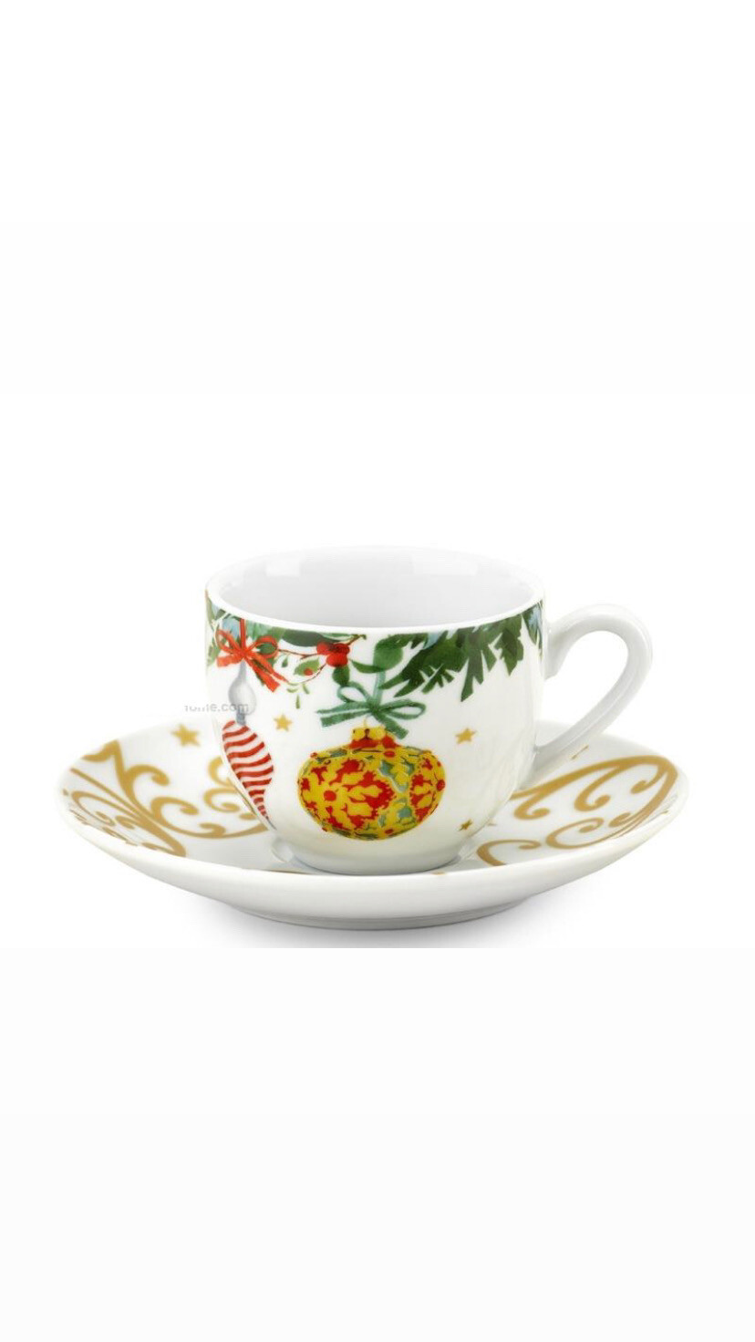 Set 6 tazzine caffe con piattino - Xmas Gift Fade