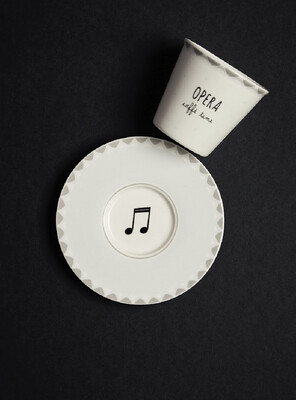 Tazza caffè con piattino Opera - Blogo