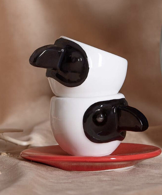 Coppia tazzine caffè Pulcinella - Macrì