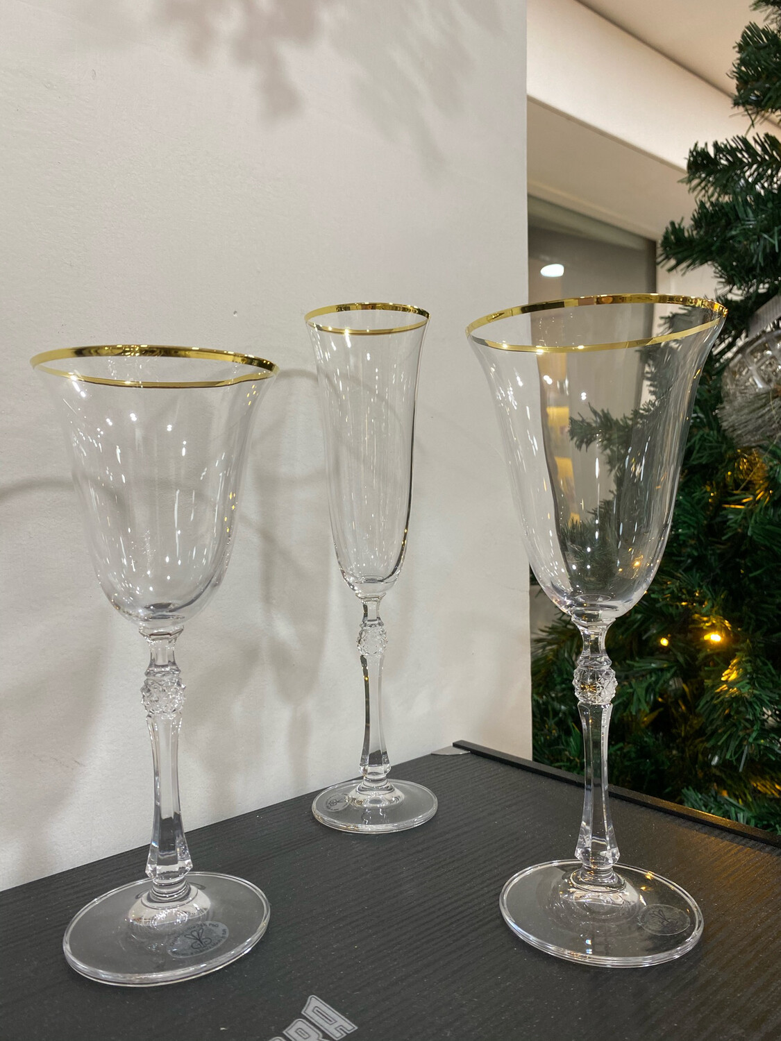 Servizio calici 36 pezzi filo oro - Bohemia