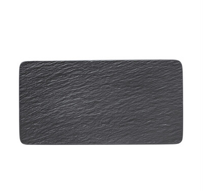 Manufacture Rock Nero piatto da portata rettangolare, 35 x 18 x 1 cm