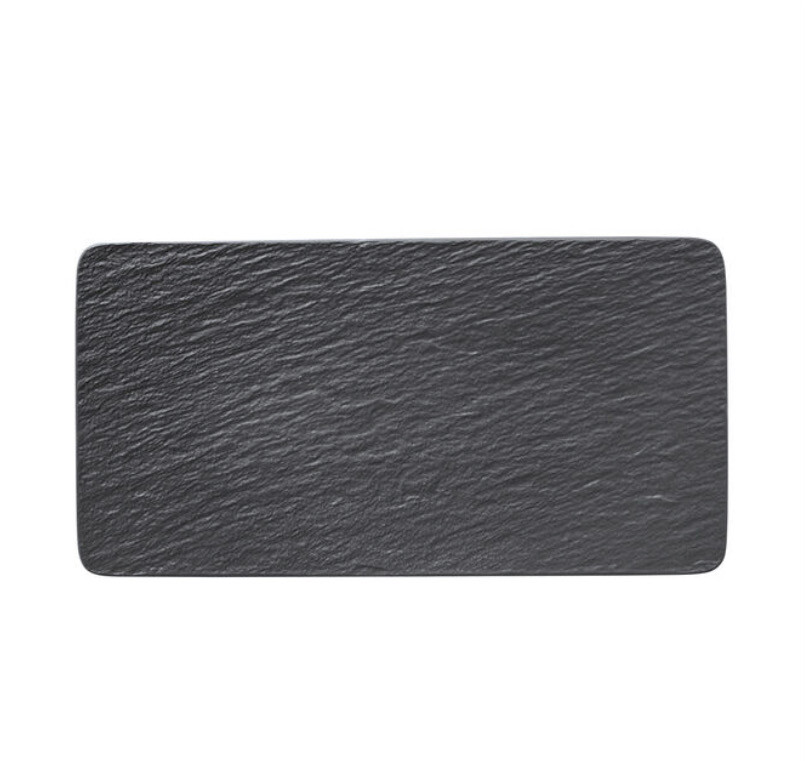 Manufacture Rock Nero piatto da portata rettangolare, 35 x 18 x 1 cm