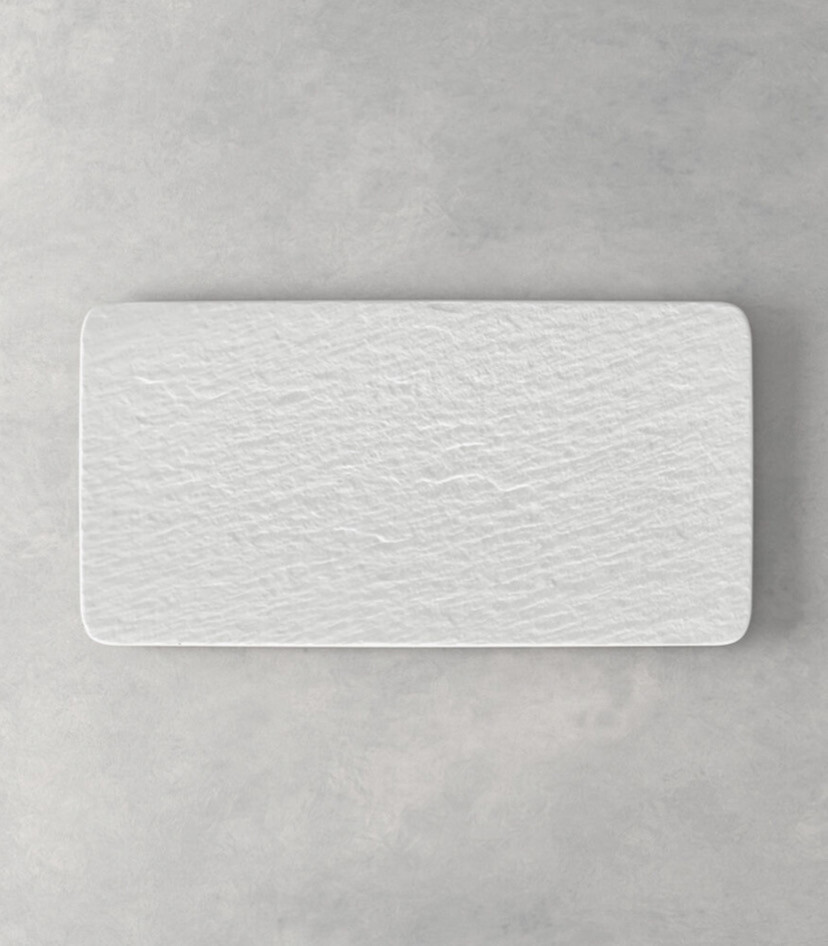 Manufacture Rock Blanc piatto da portata rettangolare, bianco, 35 x 18 x 1 cm