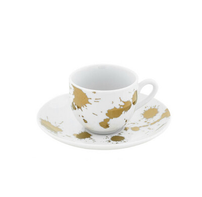 Set 6 tazzine caffe con piattino - cannella Set 6 tazzine caffe con piattino - cannella