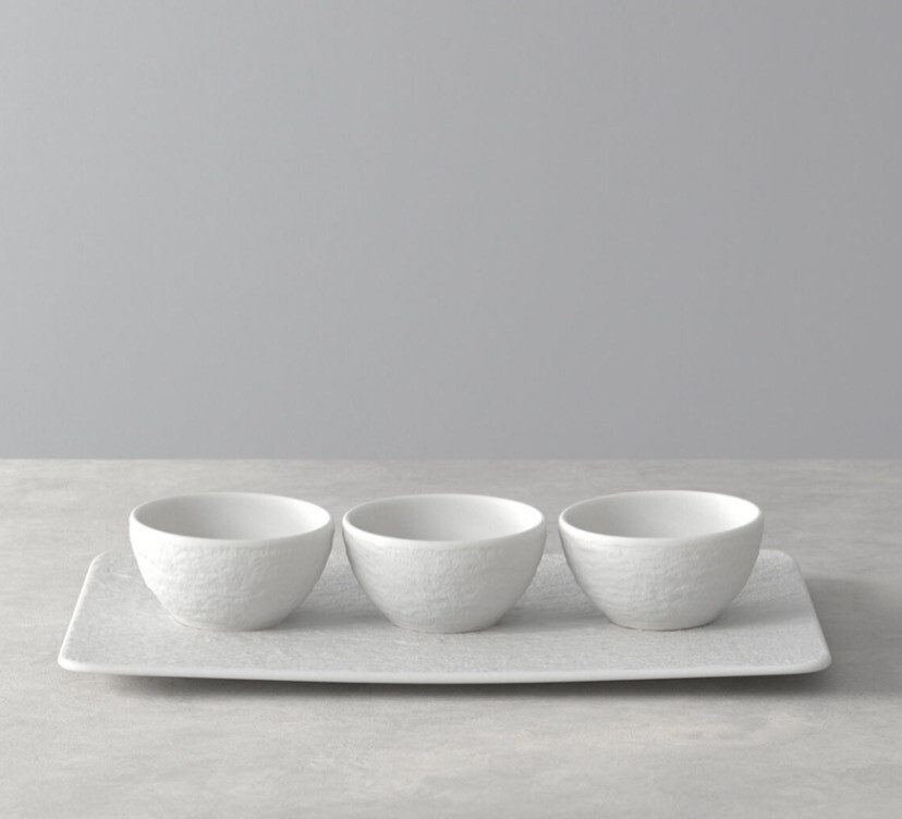 Dip bowl set 4 pz. - Manufacture rock blanc Villeroy &amp; Boch