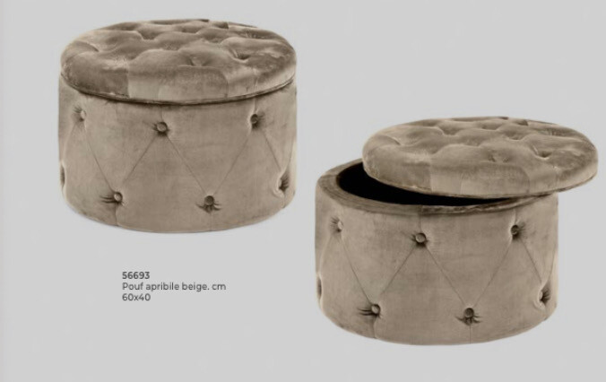 Pouf beige apribile - living Ermes